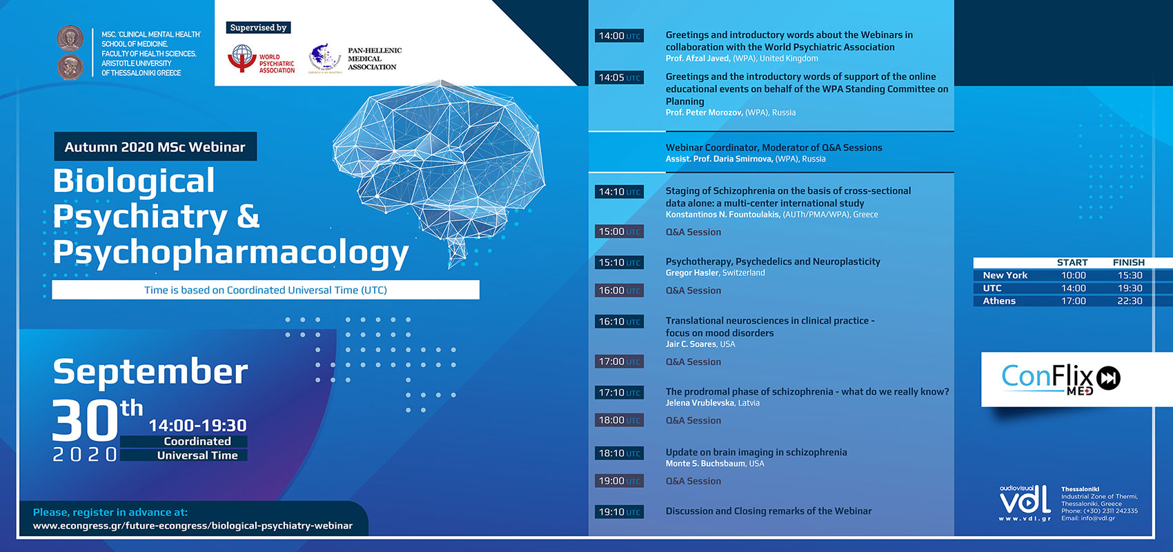 Autumn 2020 MSc Webinar - Biological Psychiatry &amp; Psychopharmacology